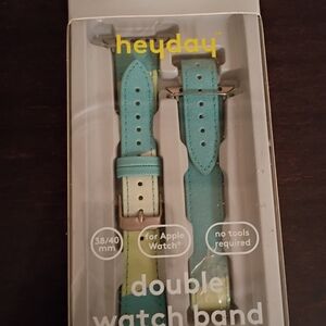 heyday Double Wrap Apple Watch Band in Aqua/Green
